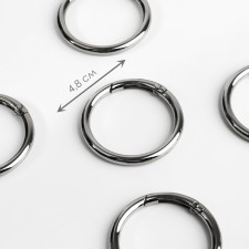 Karabin ring, d = 38/48 mm, thickness - 5 mm, 5 pcs, bronze color