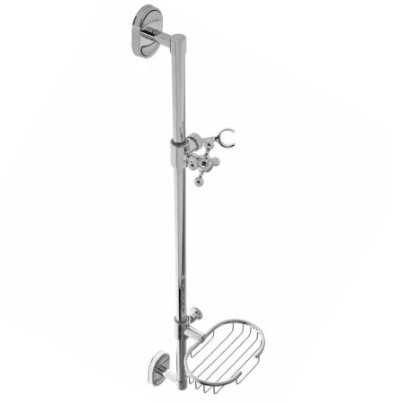 Stage shower Accoona A411, with a metal soap dish, chrome