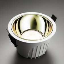 Luminer built -in LED NovOCH. KNOF, 20W, LED, 70x107x107 mm, color the body is white, gold reflector