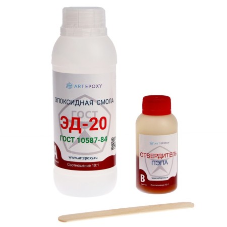 Epoxy resin ED-20 with hardener, PEP, 550 g, GOST-1