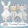 Toy - Comforter "Bunny Bonnie", rattle, eruption, crumb I