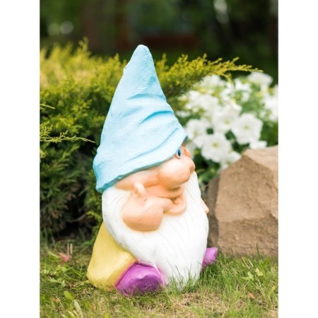Garden figure "Dwarf simpletons" Blue, 22x22x40cm-1