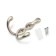 Furniture hook CAPPIO Pigtail, two -rose, matte satin nickel