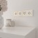 Frame W0041141, 4 Favorit sockets, milk, glass