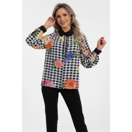 Female shirt, size 50, white color, black