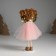 Interior doll "Angel in a pink dress with wings and heart" 4x7x14 cm