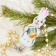 Christmas tree toy "Bunny with a drum" H-9.6cm