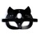 Carnival mask "cat", black color