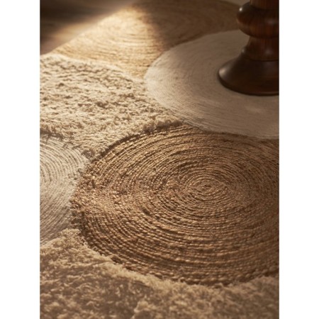Jute carpet, AGRA ETHNIC cotton coat, size 160x230 cm-1