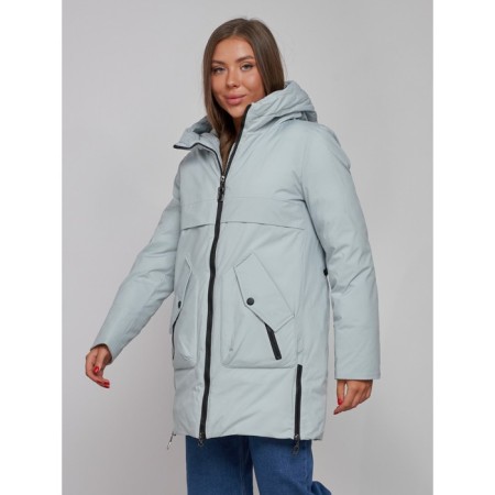 Winter jacket, size 48, turquoise color-6