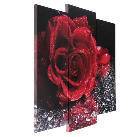 Modular picture "Rose in the rain" (2-25x52; 1-30x60) 60x80 cm-1