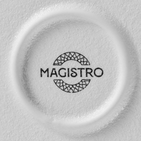 Porcelain plate Magistro line, d = 20.5 cm, white color-4