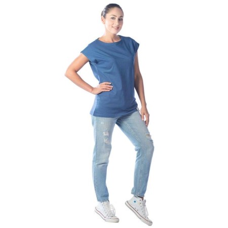 Women's T -shirt "Sveta", size 42, indigo color-3