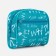 Lightning cosmetic bag, external pocket, turquoise color