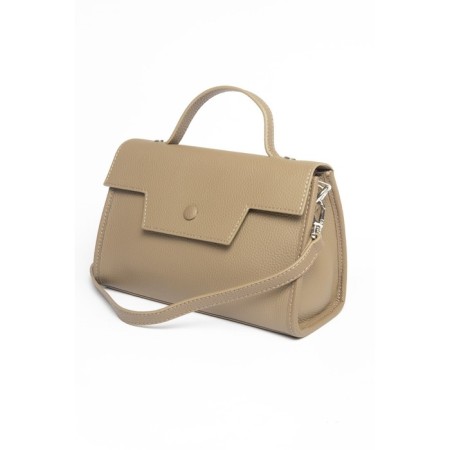Bag Cross-Body Women's, genuine leather, Ludor beige, 23x9x16 cm-1