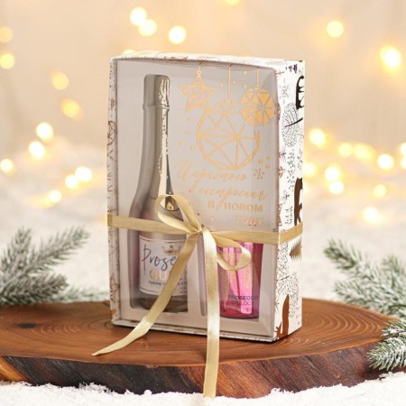 Set of "sparkling mood in the new year": perfume (100 ml), candle-1