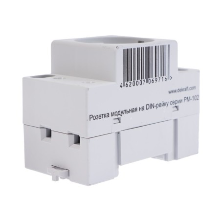 Modular SE DEKRAFT, 16 A, 250 V, DIN-RAKE, S/K, IP20, White, RM-102-3