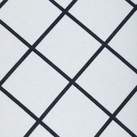 Bishop on the elastic band ATRA 140x200x20, tattersol white-earth calico 120g/m, HL100%-4