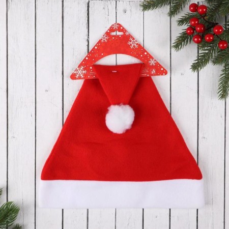 New Year's cap "Mischief" 28x34 cm, red-2