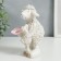 Polystone souvenir "lambs with baby and flower" 17x11.5x9 cm