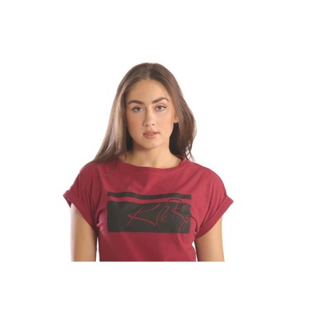 Female T -shirt, size 46, burgundy color-1