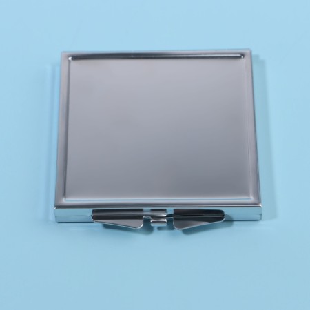 Folding mirror, 6 × 6 cm, silver color-6
