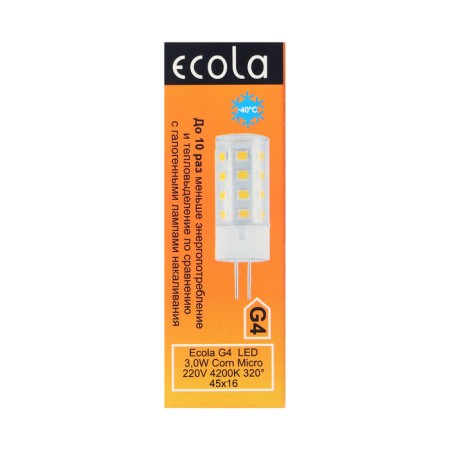 LED lamp Ecola, G4, 3 W, 4200 K, 320 °, day white-5