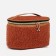 Cosmetic bag with a lining, brown color