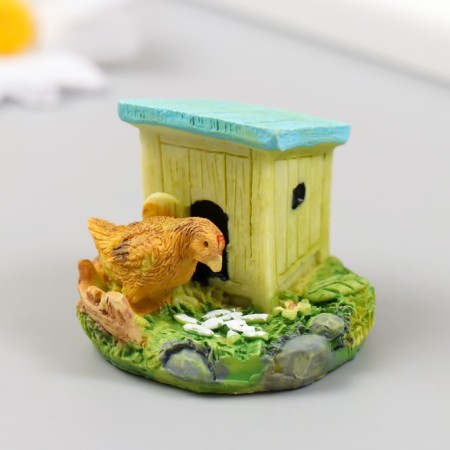 Figure for Florarium Polystone "Chicken at the chicken coke" MIX 4x4x3.7 cm-1
