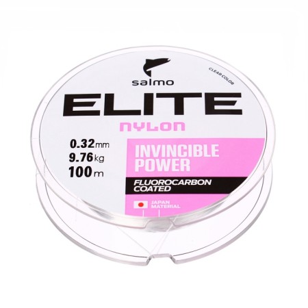 Monophile Flake Salmo Elite Fluoro Coated Nylon, diameter 0.32 mm, test 9.76 kg, 100 m, transparent