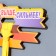 A medal with a sticker "Faster, higher, stronger!" 26x12x0.6 cm
