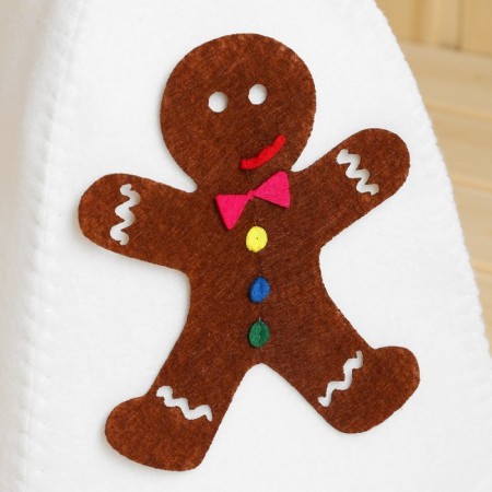Bath cap with applique "Gingerbread man"-1