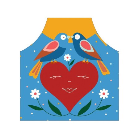 Apron of a kitchen with a photo print "Spring", adjustable, size OS-2