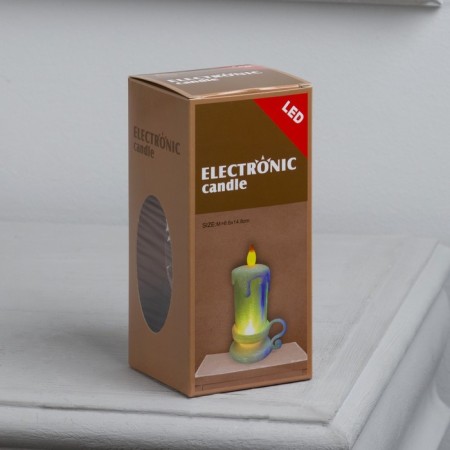 LED figure "Gold Candle" 6 × 15 × 6 cm, plastic, batteries AG13x3, glow warm white-2