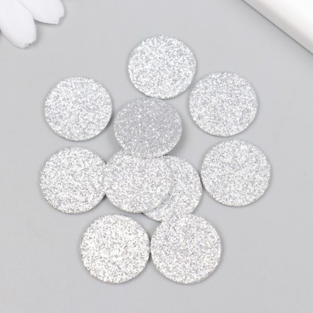 Decor "Snow Com" silver foam glitter 2 cm (set 10 pcs)-2