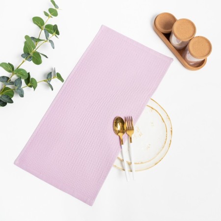 Waffle towel, col. lilac 30x60cm, 230 g/m, HL100%
