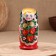 Nesting doll "Anastasia", a red dress with apron, 5 doll, 16 cm