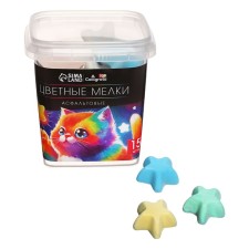 Color crayons for asphalt 15 pieces Calligrata top, in the form of asterisk (3 x 1.3cm; 5-7 g), mix