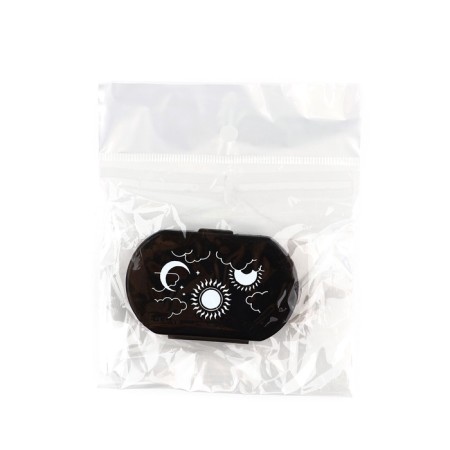 Aider "Health", 3 sections, black, 6 x 4 x 1.3 cm-3