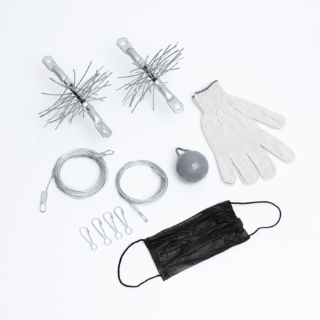 Set "Fun tube cleaning" for mechanical purification of chimneys, D = 150 mm, ruff metal