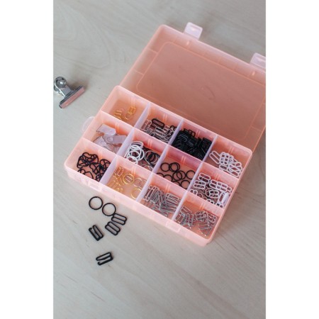 Metal straps: hooks, rings, regulators, 10 mm, black color-5
