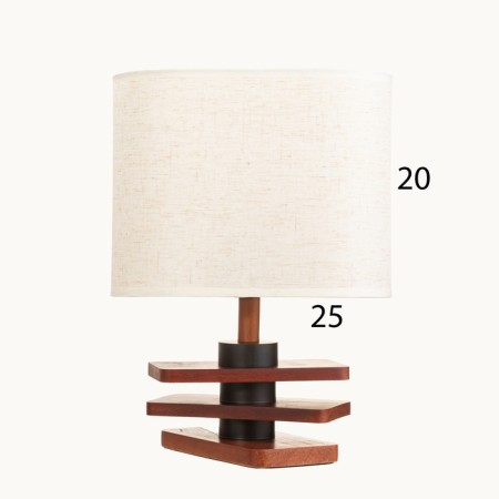 Table lamp "Carter" 1x40W E27 red walnut 12x25x33.5cm-6