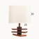 Table lamp "Carter" 1x40W E27 red walnut 12x25x33.5cm