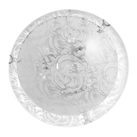 Lamp feathers Mollir, 3x60W E27, chrome color, white 40x40x7.5cm-3