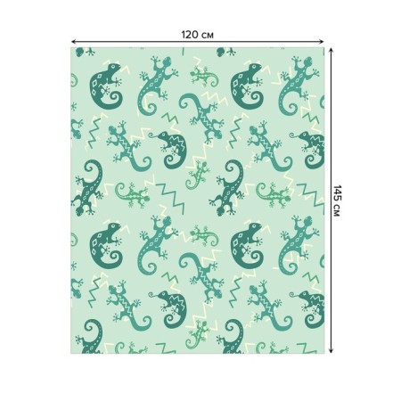 The tablecloth on the table “Lizards with patterns”, rectangular, Saten, size 120x145 cm-1