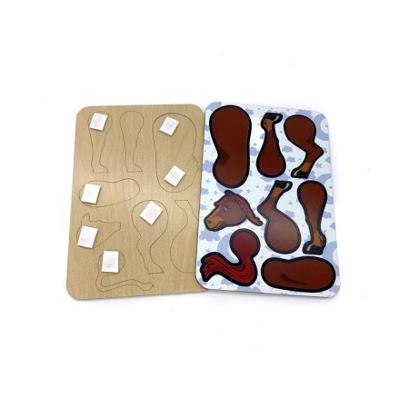 Puzzle - animals on Velcro "Farm"-5
