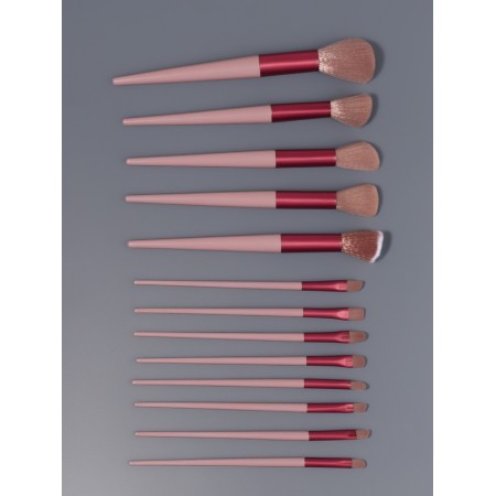 Makeup brushes, set - 13 pcs, 10 - 22 (± 1) cm, lilac color-2