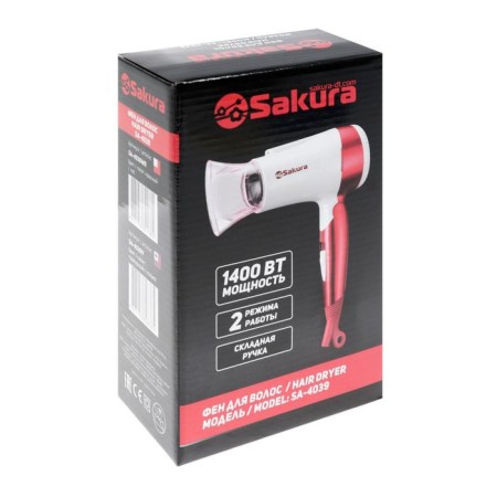 Feng Sakura SA-4039V, 1400 W, 1 speed, 2 temperature conditions, white-violet-4