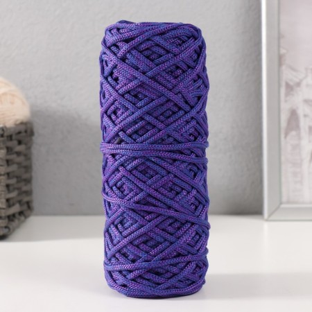 Knitting cord 35% cotton, 65% polypropylene 3 mm 85m/160 ± 10 g (sapphire/purple)