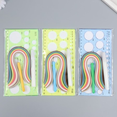 Quilling set (PVA glue, quilling tool, 240 strips 0.5 cm) mix-6